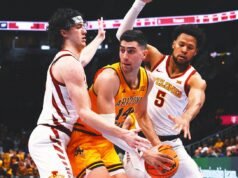 Anoche en baloncesto universitario: Iowa State terminó la temporada de Arizona State en la pintura