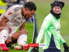 Haaland vuelve a jugar en el Manchester City pero Mpbapp y Bellingham estarán ausentes por lesión