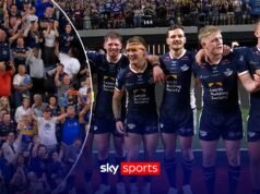 ‘Esto es tan especial’ | Rhino celebra con los fans tras una contundente victoria en Las Vegas