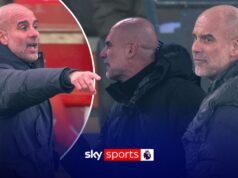 ¡Las 5 amonestaciones de Guardiola en la Premier League esta temporada!