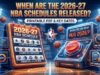 ¿Cuándo se anunciará el calendario de la NBA 2026-27? (PDF imprimible y fechas importantes)