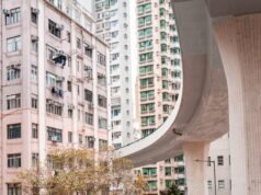 Puente Hill Road en la isla de Hong Kong